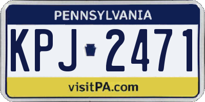 PA license plate KPJ2471