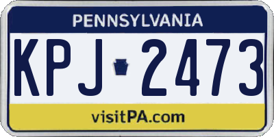 PA license plate KPJ2473