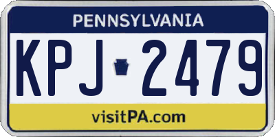 PA license plate KPJ2479