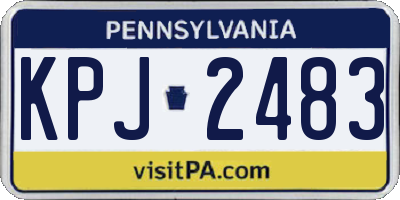 PA license plate KPJ2483