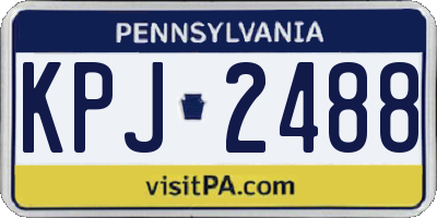 PA license plate KPJ2488