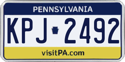 PA license plate KPJ2492
