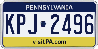 PA license plate KPJ2496