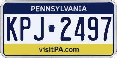 PA license plate KPJ2497