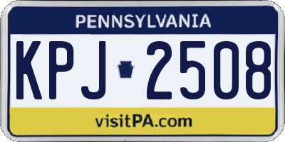 PA license plate KPJ2508