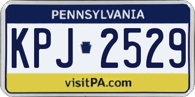PA license plate KPJ2529