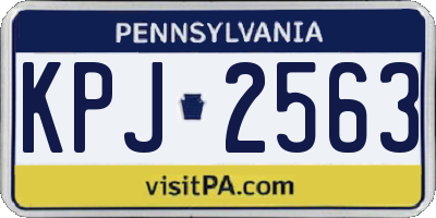 PA license plate KPJ2563