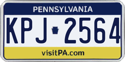 PA license plate KPJ2564