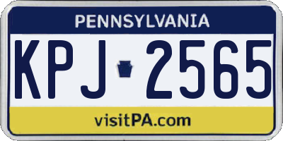 PA license plate KPJ2565