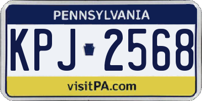 PA license plate KPJ2568