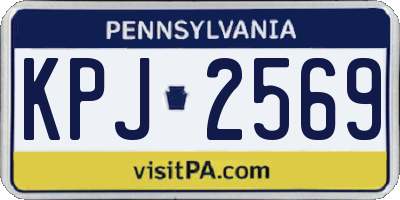 PA license plate KPJ2569