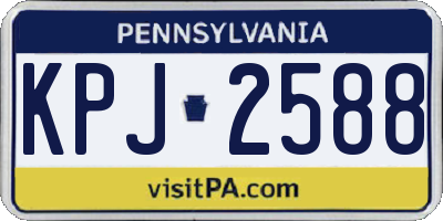 PA license plate KPJ2588