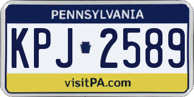PA license plate KPJ2589