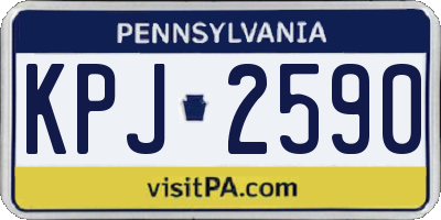 PA license plate KPJ2590