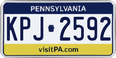PA license plate KPJ2592