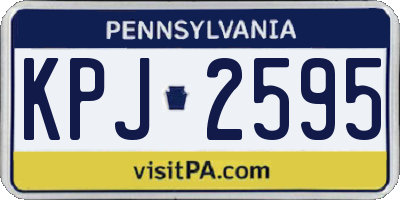 PA license plate KPJ2595