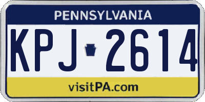 PA license plate KPJ2614