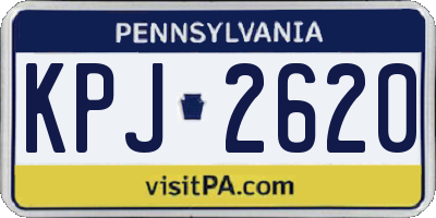 PA license plate KPJ2620