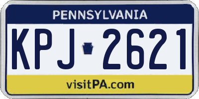 PA license plate KPJ2621