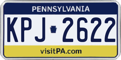 PA license plate KPJ2622