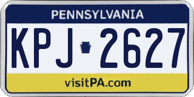 PA license plate KPJ2627