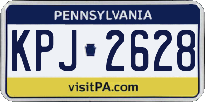 PA license plate KPJ2628