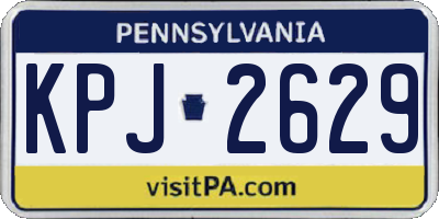 PA license plate KPJ2629
