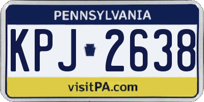 PA license plate KPJ2638
