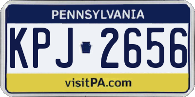 PA license plate KPJ2656