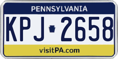 PA license plate KPJ2658
