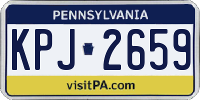 PA license plate KPJ2659