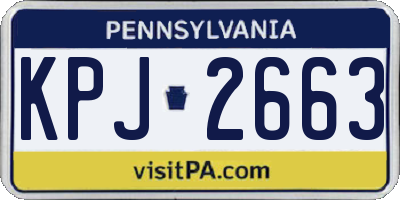 PA license plate KPJ2663