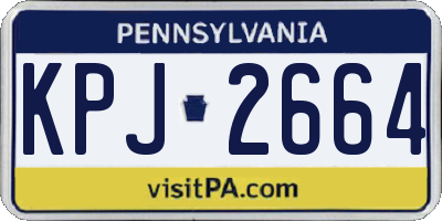 PA license plate KPJ2664
