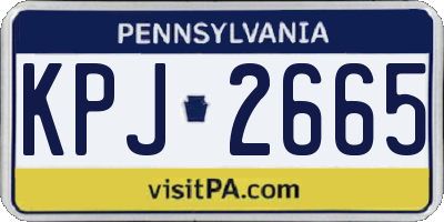 PA license plate KPJ2665