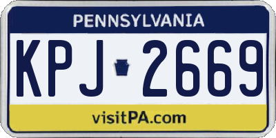 PA license plate KPJ2669