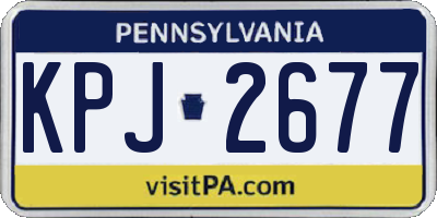 PA license plate KPJ2677