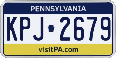 PA license plate KPJ2679