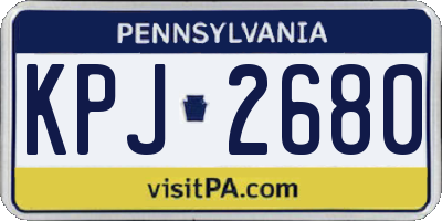 PA license plate KPJ2680