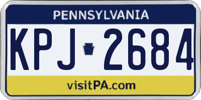 PA license plate KPJ2684