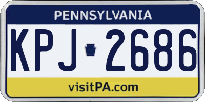 PA license plate KPJ2686