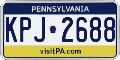 PA license plate KPJ2688