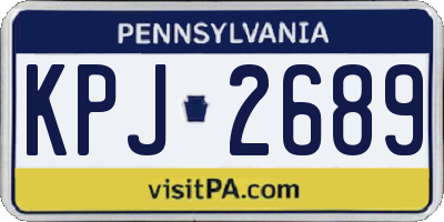 PA license plate KPJ2689