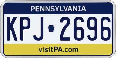 PA license plate KPJ2696