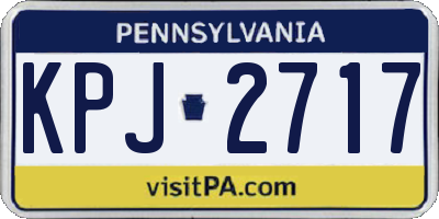 PA license plate KPJ2717