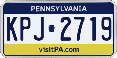PA license plate KPJ2719