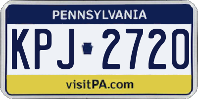 PA license plate KPJ2720