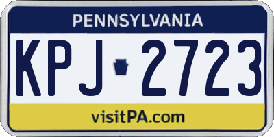 PA license plate KPJ2723