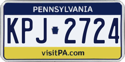 PA license plate KPJ2724