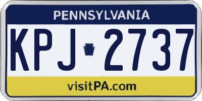 PA license plate KPJ2737