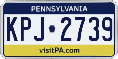 PA license plate KPJ2739